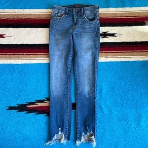 Abercrombie & Fitch Mid Rise Super Skinny Ankle Jeans